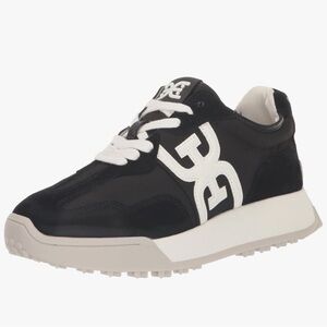 Sam Edelman Langley Black Suede Black and White Sneakers